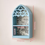 Maxbell Wood Perfume Holder Perfume Display Rack for Coffee Pod Stirrers Tea Packets Blue
