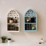 Maxbell Wood Perfume Holder Perfume Display Rack for Coffee Pod Stirrers Tea Packets Blue