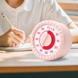 Maxbell Visual Timer Stylish 60 Minute Countdown Timer for Kitchen Housework  Pink