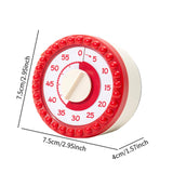 Maxbell Visual Timer Stylish 60 Minute Countdown Timer for Kitchen Housework  Red