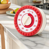 Maxbell Visual Timer Stylish 60 Minute Countdown Timer for Kitchen Housework  Red
