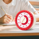 Maxbell Visual Timer Stylish 60 Minute Countdown Timer for Kitchen Housework  Red