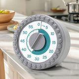 Maxbell Visual Timer Stylish 60 Minute Countdown Timer for Kitchen Housework  Gray