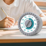 Maxbell Visual Timer Stylish 60 Minute Countdown Timer for Kitchen Housework  Gray