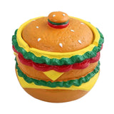 Maxbell Hamburger Shaped Ashtray Craft Home Decor for Indoor Outdoor Bedroom Desktop
