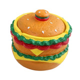 Maxbell Hamburger Shaped Ashtray Craft Home Decor for Indoor Outdoor Bedroom Desktop