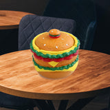Maxbell Hamburger Shaped Ashtray Craft Home Decor for Indoor Outdoor Bedroom Desktop