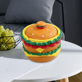 Maxbell Hamburger Shaped Ashtray Craft Home Decor for Indoor Outdoor Bedroom Desktop