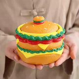 Maxbell Hamburger Shaped Ashtray Craft Home Decor for Indoor Outdoor Bedroom Desktop