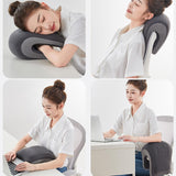 Maxbell Headrest Office Chair Neck Pillow Neck Support Cushion for Most Office Chair Deep Gray Light Gray