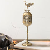 Maxbell Alloy Statue Gift Elegant Tea Table Miniature for Bedroom Tea Room Room big crane