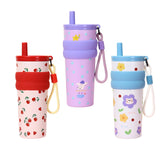 Maxbell Insulated Stainless Steel Water Bottle Cute Leakproof Cartoon 680ml for Gift Red