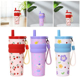 Maxbell Insulated Stainless Steel Water Bottle Cute Leakproof Cartoon 680ml for Gift Red
