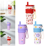 Maxbell Insulated Stainless Steel Water Bottle Cute Leakproof Cartoon 680ml for Gift Red