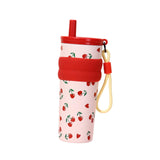 Maxbell Insulated Stainless Steel Water Bottle Cute Leakproof Cartoon 680ml for Gift Red