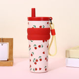 Maxbell Insulated Stainless Steel Water Bottle Cute Leakproof Cartoon 680ml for Gift Red