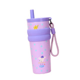 Maxbell Insulated Stainless Steel Water Bottle Cute Leakproof Cartoon 680ml for Gift Purple