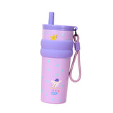 Maxbell Insulated Stainless Steel Water Bottle Cute Leakproof Cartoon 680ml for Gift Purple