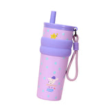 Maxbell Insulated Stainless Steel Water Bottle Cute Leakproof Cartoon 680ml for Gift Purple