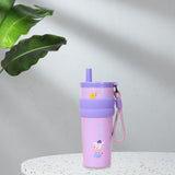 Maxbell Insulated Stainless Steel Water Bottle Cute Leakproof Cartoon 680ml for Gift Purple