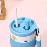 Maxbell Insulated Stainless Steel Water Bottle Cute Leakproof Cartoon 680ml for Gift Blue