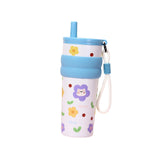 Maxbell Insulated Stainless Steel Water Bottle Cute Leakproof Cartoon 680ml for Gift Blue