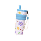 Maxbell Insulated Stainless Steel Water Bottle Cute Leakproof Cartoon 680ml for Gift Blue
