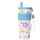 Maxbell Insulated Stainless Steel Water Bottle Cute Leakproof Cartoon 680ml for Gift Blue
