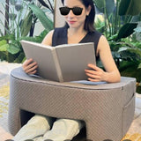 Maxbell Reading Pillow Portable with Side Pockets Memory Foam for Sofa Couch Bedroom