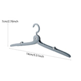 Maxbell Travel Hanger Versatile Clothes Drying Folding Rack for School Hotel Camping Blue Gray
