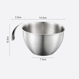 Maxbell Espresso Pouring Cup Mixing Bowl with Spout and Handle for Bakery Restaurant L