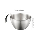 Maxbell Espresso Pouring Cup Mixing Bowl with Spout and Handle for Bakery Restaurant L