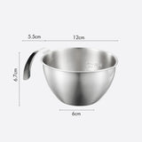 Maxbell Espresso Pouring Cup Mixing Bowl with Spout and Handle for Bakery Restaurant M