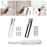 Maxbell Window Blind Cleaner Duster Brush Handheld Dust Remover for Keyboards Office white