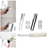 Maxbell Window Blind Cleaner Duster Brush Handheld Dust Remover for Keyboards Office white