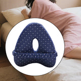 Maxbell Knee Pillow for Side Sleepers Soft Leg Pillow for Side Sleeping for Home Use blue
