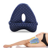 Maxbell Knee Pillow for Side Sleepers Soft Leg Pillow for Side Sleeping for Home Use blue