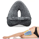 Maxbell Knee Pillow for Side Sleepers Soft Leg Pillow for Side Sleeping for Home Use gray