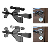 Maxbell Portable Door Lock Adjustable for Home Security for Bedroom Apartment School Black