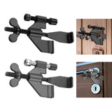 Maxbell Portable Door Lock Adjustable for Home Security for Bedroom Apartment School Black