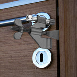 Maxbell Portable Door Lock Adjustable for Home Security for Bedroom Apartment School Grey