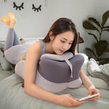 Maxbell Relaxing Prone Pillow Leg Elevations Pillow for Bed Reading Living Room Beds Gray