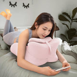 Maxbell Relaxing Prone Pillow Leg Elevations Pillow for Bed Reading Living Room Beds Pink