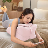 Maxbell Relaxing Prone Pillow Leg Elevations Pillow for Bed Reading Living Room Beds Pink