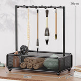 Maxbell Chinese Calligraphy Brush Holder for Study Room Calligraphy Lovers Beginners Black