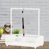 Maxbell Chinese Calligraphy Brush Holder for Study Room Calligraphy Lovers Beginners White