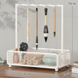 Maxbell Chinese Calligraphy Brush Holder for Study Room Calligraphy Lovers Beginners White