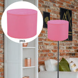 Maxbell 2Pcs Table Lamp Shades Set Decor Light Covers for Dining Room Office Kitchen Pink