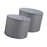 Maxbell 2Pcs Table Lamp Shades Set Decor Light Covers for Dining Room Office Kitchen Dark Gray