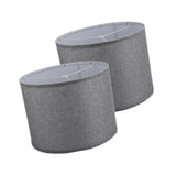 Maxbell 2Pcs Table Lamp Shades Set Decor Light Covers for Dining Room Office Kitchen Dark Gray